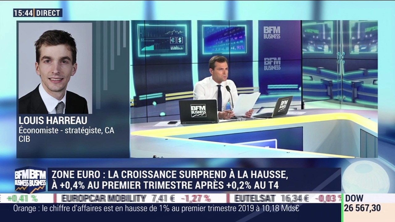 Les tendances sur les marchés: la croissance dans la zone euro surprend à la hausse, à +0,4% au premier trimestre après +0,2% au T4 - 30/04
