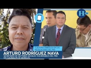 Clausura simbólica en instalaciones del PRD