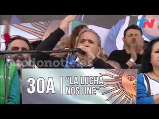 Paro contra el Gobierno: la canción contra Macri sonó fuerte en el acto central