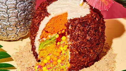 The Inside Of This Coconut Cake Is Insane!