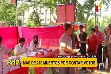 Indonesia: más de 270 mueren de fatiga en conteo electoral de votos