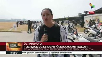 Soldados leales al pdte Nicolás Maduro controlan base aérea La Carlota