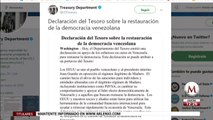 Departamento del Tesoro de EU anuncia ayuda financiera a Venezuela