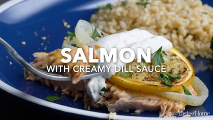 Salmon with Creamy Dill Sauce