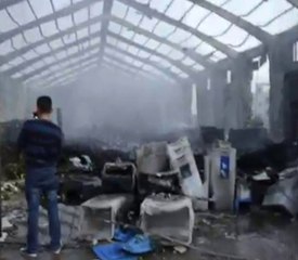 Irak Bağımsız Seçim Yüksek Komiserliği Binasında Yangın