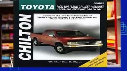 [Read] Toyota Pick-Ups/Land Cruiser/4Runner (89 - 96): 1993 to 1996 (Chilton total car care