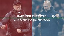 Race for the title - City overtake Liverpool