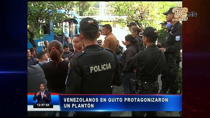 Migrantes venezolanos en Quito protagonizaron un plantón