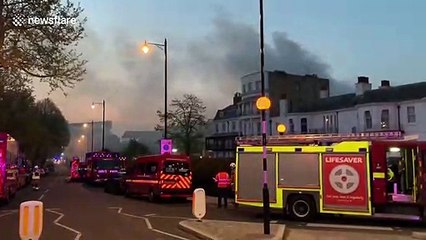 Major fire engulfs a luxury spa in Richmond, south west London