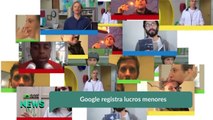 Google registra lucros menores