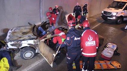 Mutu Tüneli'nde gerçeğini aratmayan trafik kazası tatbikatı - ERZİNCAN