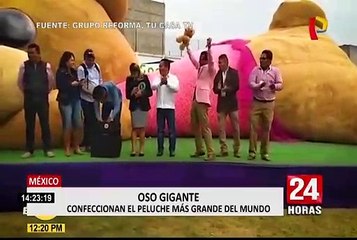 Rompen récord con el oso de peluche más grande del mundo en México