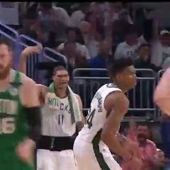 GIANNIS SHIMMIES AFTER KNOCKING DOWN 3 VS CELTICS IN NBA PLAYOFFS