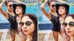 Hina Khan enjoys with Erica Fernandes And Pooja Banerjee in pool | Kasautii Zindagii Kay 2