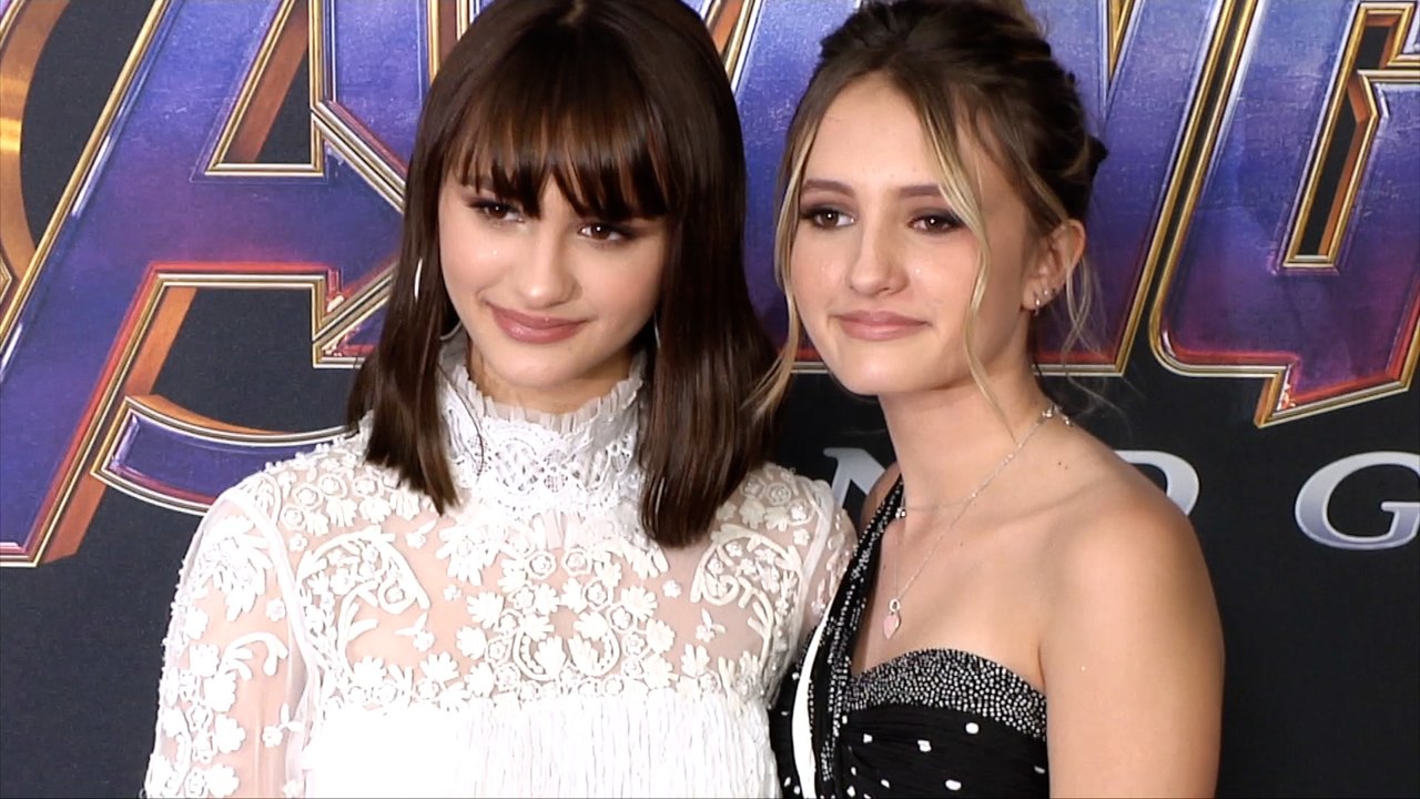 Ava and Lia Russo "Avengers Endgame" World Premiere Purple Carpet