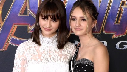 Ava and Lia Russo "Avengers Endgame" World Premiere Purple Carpet