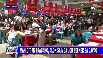 Mahigit 7-K trabaho, alok sa mga job seeker sa Davao