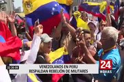 Venezolanos en Perú respalda rebelión de militares