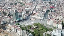 İstanbul- Taksim Meydanındaki Son Durum Havadan Görüntülendi