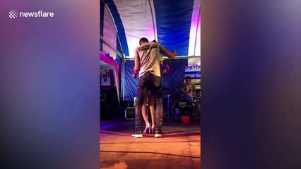 Angry wife catches husband with coyote dancers in Thailand