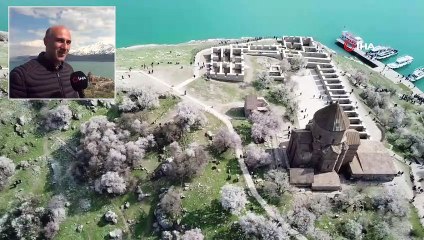 Akdamar Adası’nda Görsel Şölen Havadan Görüntülendi