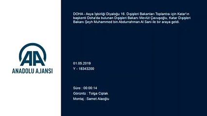 Bakan Çavuşoğlu, Katarlı mevkidaşı Al Sani ile bir araya geldi - DOHA