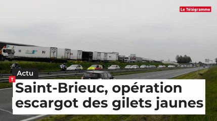 Saint-Brieuc, opération escargot des gilets jaunes