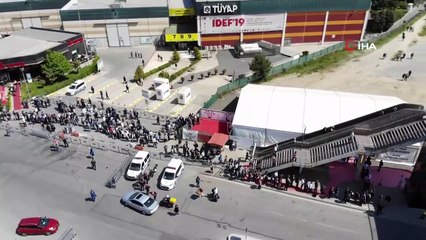 IDEF’19'a yoğun ilgi havadan görüntülendi
