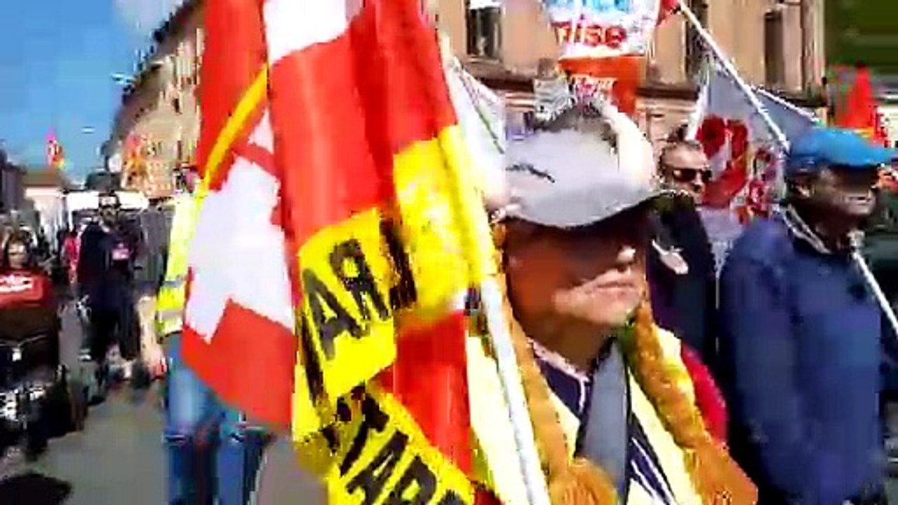 1er-Mai : les manifestants sont arrivés au centre-ville de Raon-l’Etape