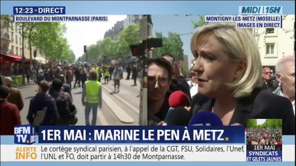 Pour Marine Le Pen, "il y a une sorte de complaisance du gouvernement" à l'égard des violences