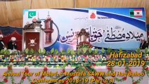 A clip on Annual Tour of Melad-e-Mustafa SAWW and Haq Bahoo R.A Conferences from January 22, 2019 to March 3, 2019.