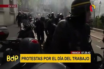 Francia: disturbios en París durante protestas por el Día del Trabajo
