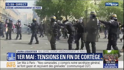 1er-mai à Paris : des heurts à l'approche de la Place d'Italie