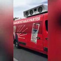CHP'nin aracından Demirtaş'ın söylediği şarkı çalındı