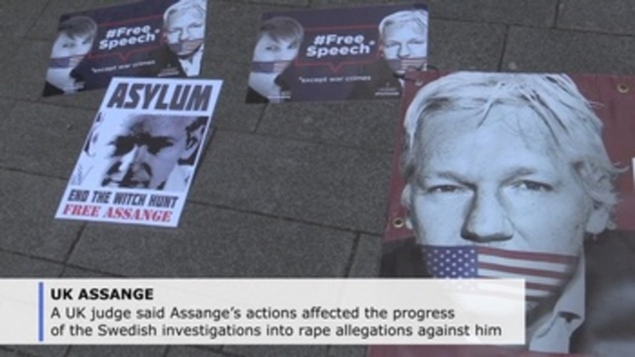 UK court sentences Wikileaks founder Assange to 50 weeks in prison for bail offenses