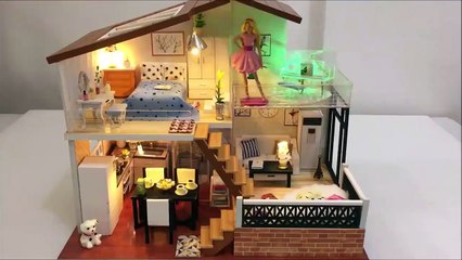 20 DIY MINIATURE TWO STOREY DOLLHOUSE_ BARBIE TOY DOLLHOUSE.
