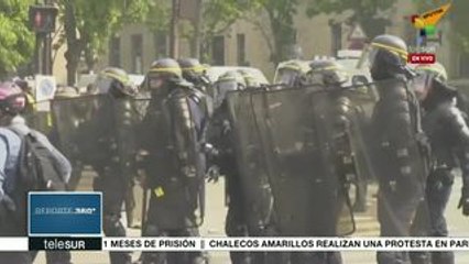 Policía parisina sostiene encontronazos con Chalecos Amarillos el 1-M