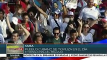 Marchan obreros cubanos en el Día Internacional de los Trabajadores