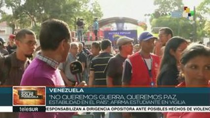 Pueblo venezolano: No queremos guerra, queremos paz y estabilidad