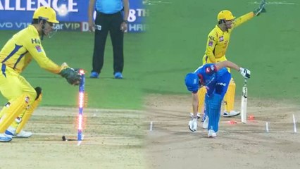 IPL 2019 CSK vs DC: MS Dhoni's two lighting fast stumpings in one over | वनइंडिया हिंदी