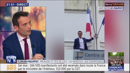 Florian Philippot sur le drapeau européen décroché: "Il a été rejeté par les Français"
