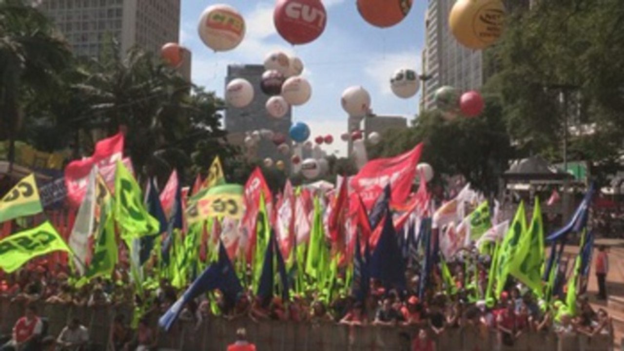Marchas contra reforma de pensiones en Brasil centran el 1 de Mayo