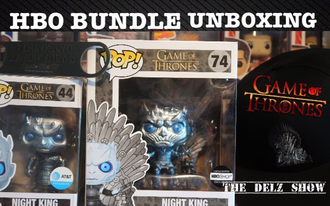 GAME OF THRONES NIGHT KING METALLIC ON THRONE HBO FUNKO POP EXCLUSIVE BUNDLE 2 UNBOXING