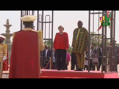 RTB/Visite de travail de la chancelière de l’allemande Angela Merkel au Burkina Faso