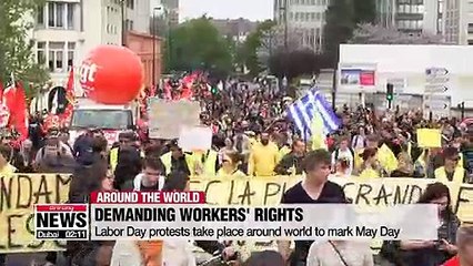 Labor Day protests take place in Europe  to mark May Day