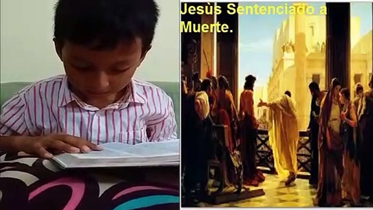 JESÙS SENTENCIADO  A MUERTE. Niño:David.B.Ferruzzo.