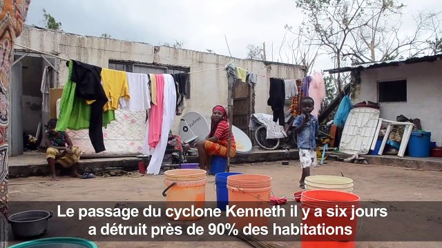 Mozambique/cyclone: constat des dégâts sur une île dévastée