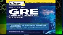 Cracking The Gre Psychology Subject Test, 8th Edition (Princeton Review: Cracking the GRE