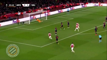 Arsenal [3]-1 Valencia - Aubameyang 90th minute goal