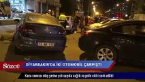 Diyarbakır’da iki otomobil çarpıştı 10 yaralı